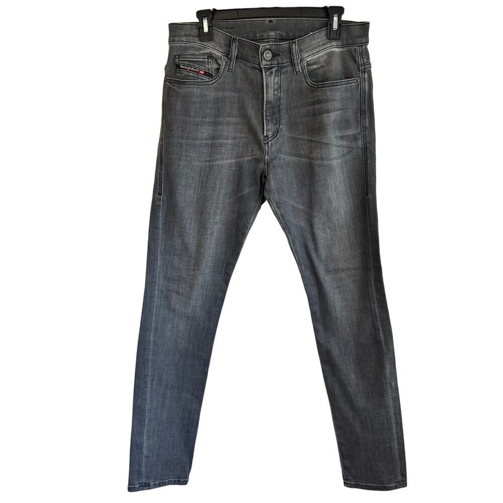 Diesel Skinny Jeans Gray Denim Mid Rise Front Button Zip Pocket Men's Sz 30 x 30